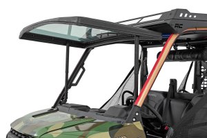Polaris Ranger XP 1000 Tilt Windshield - Rough Country - Auto-Tilt Glass with Formed Frame